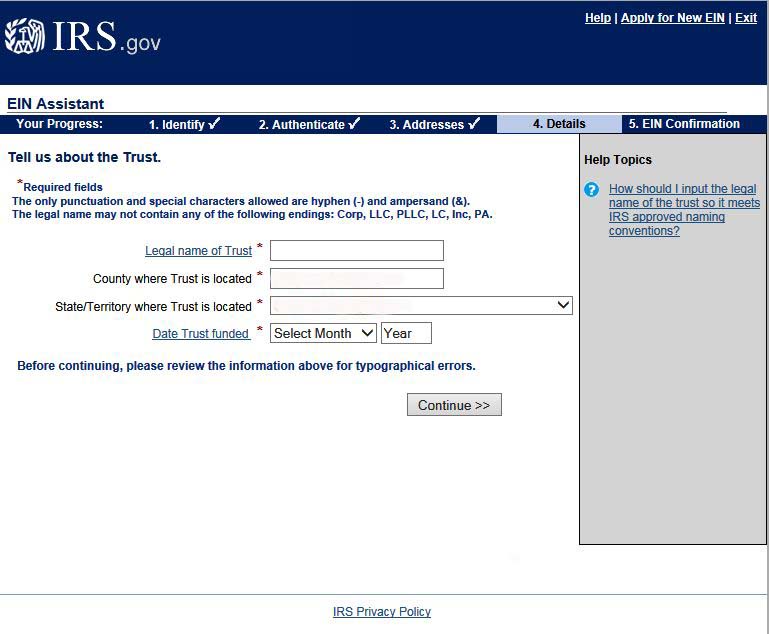 ein application page 10